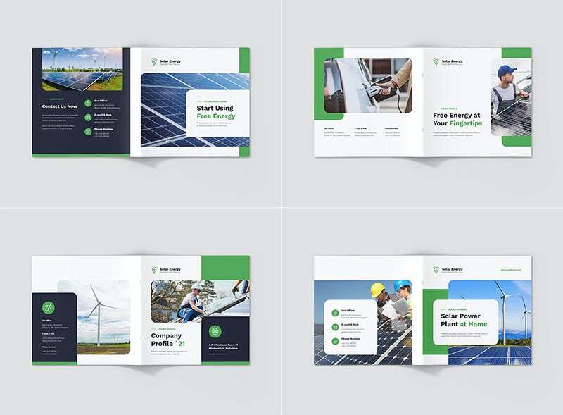 新能源企业画册InDesign设计模板 样机素材 第14张