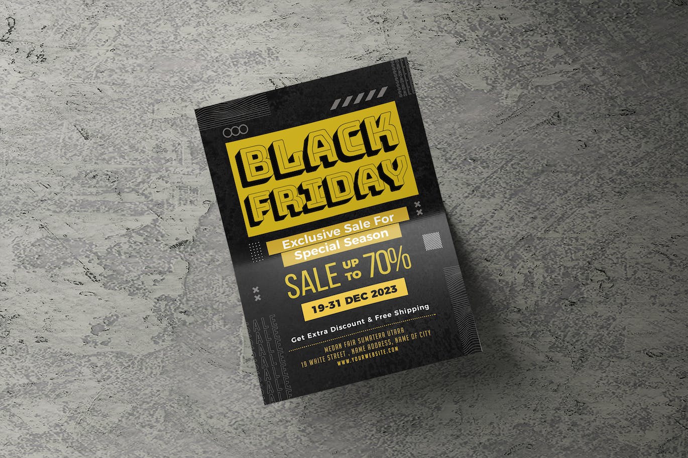 黑色星期五促销传单模板 Black Friday Flyer Template 设计素材 第1张