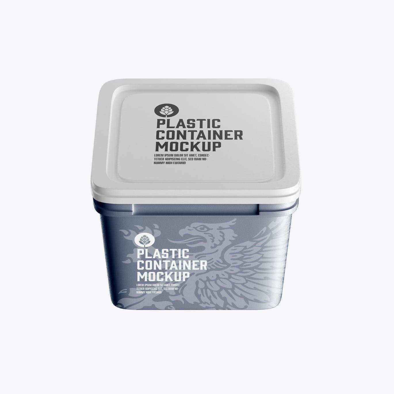 方形塑料容器包装设计样机 Square Plastic Container Mockup 样机素材 第16张