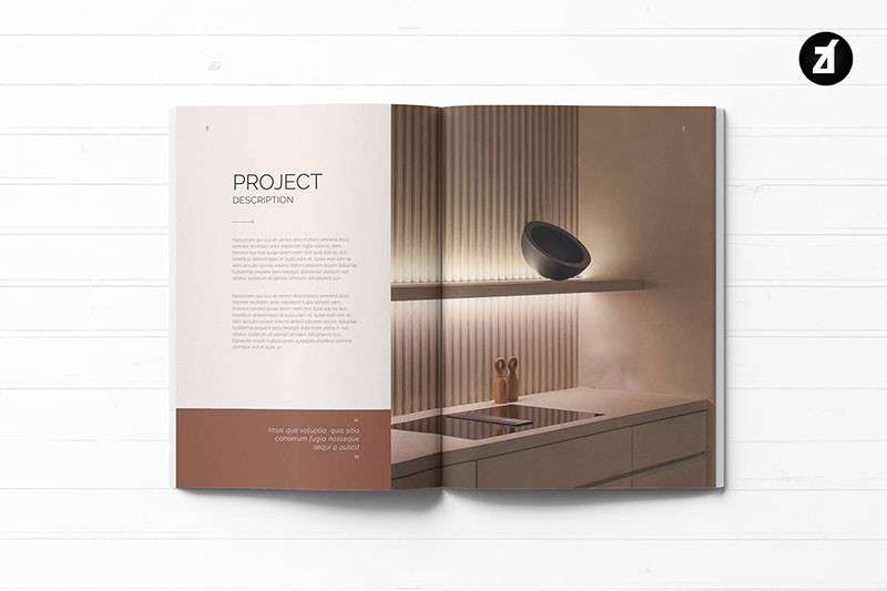 北欧现代家具宣传画册InDesign设计模板 样机素材 第3张