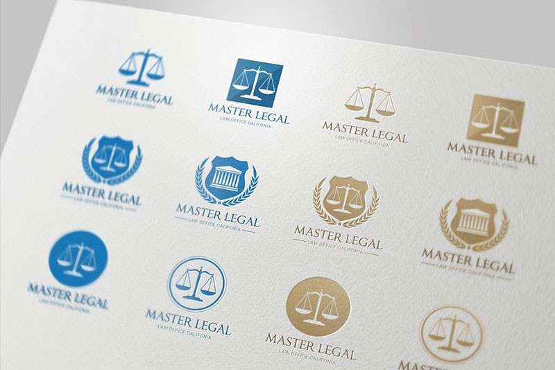 律师天平图形Logo标志模板，AI源文件 图标素材 第1张