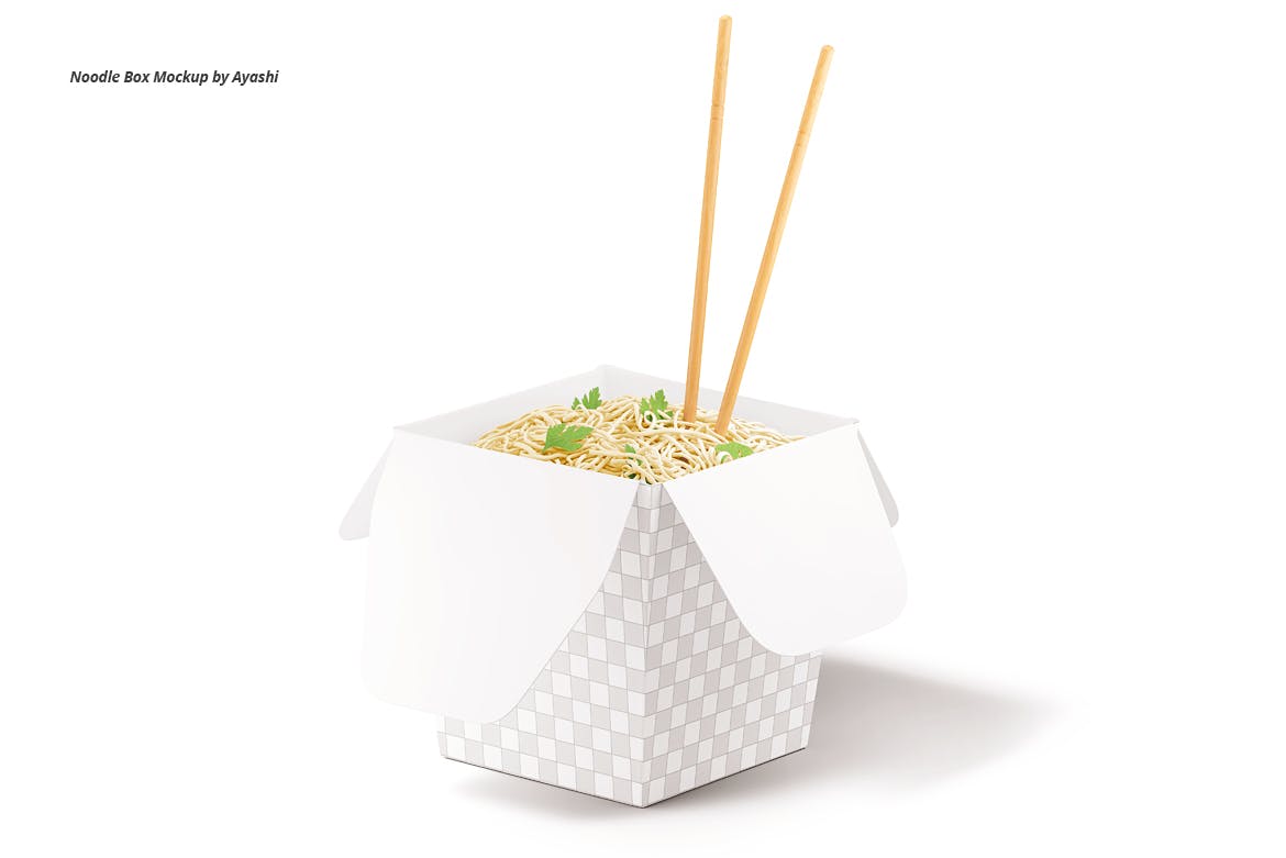 面条碗&面条纸盒样机 Noodle Box with Noodles Mockup 样机素材 第5张
