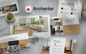 建筑与室内设计PPT幻灯片模板 Archerior – Interior Design Powerpoint Template