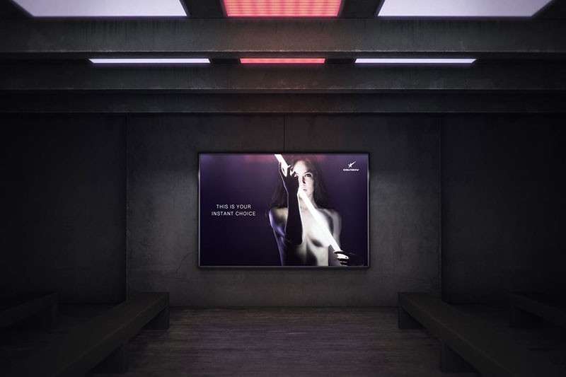 商场地库地铁站广告牌设计展示样机PSD模板 样机素材 第4张