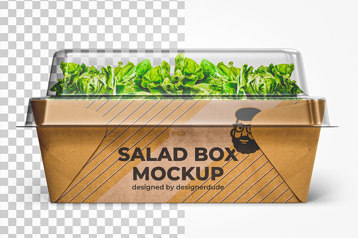 沙拉食品包装盒设计样机模板 Salad Box Mockup Template 样机素材 第2张