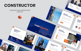 施工建筑PPT创意模板 Constructor – Construction PowerPoint Template