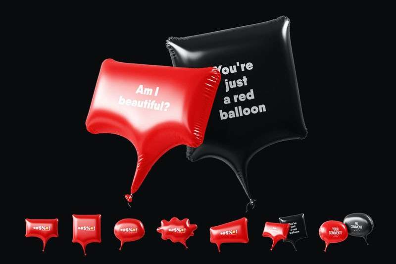 气泡气球设计展示样机PSD模板 样机素材 第8张