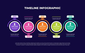 现代年份时间线信息图表里程碑模板 Modern Year Timeline Infographic Milestone
