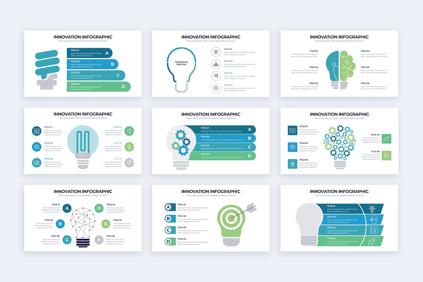 业务创新信息图表矢量模板 Business Innovation Slides Illustrator Infographic 幻灯图表 第3张