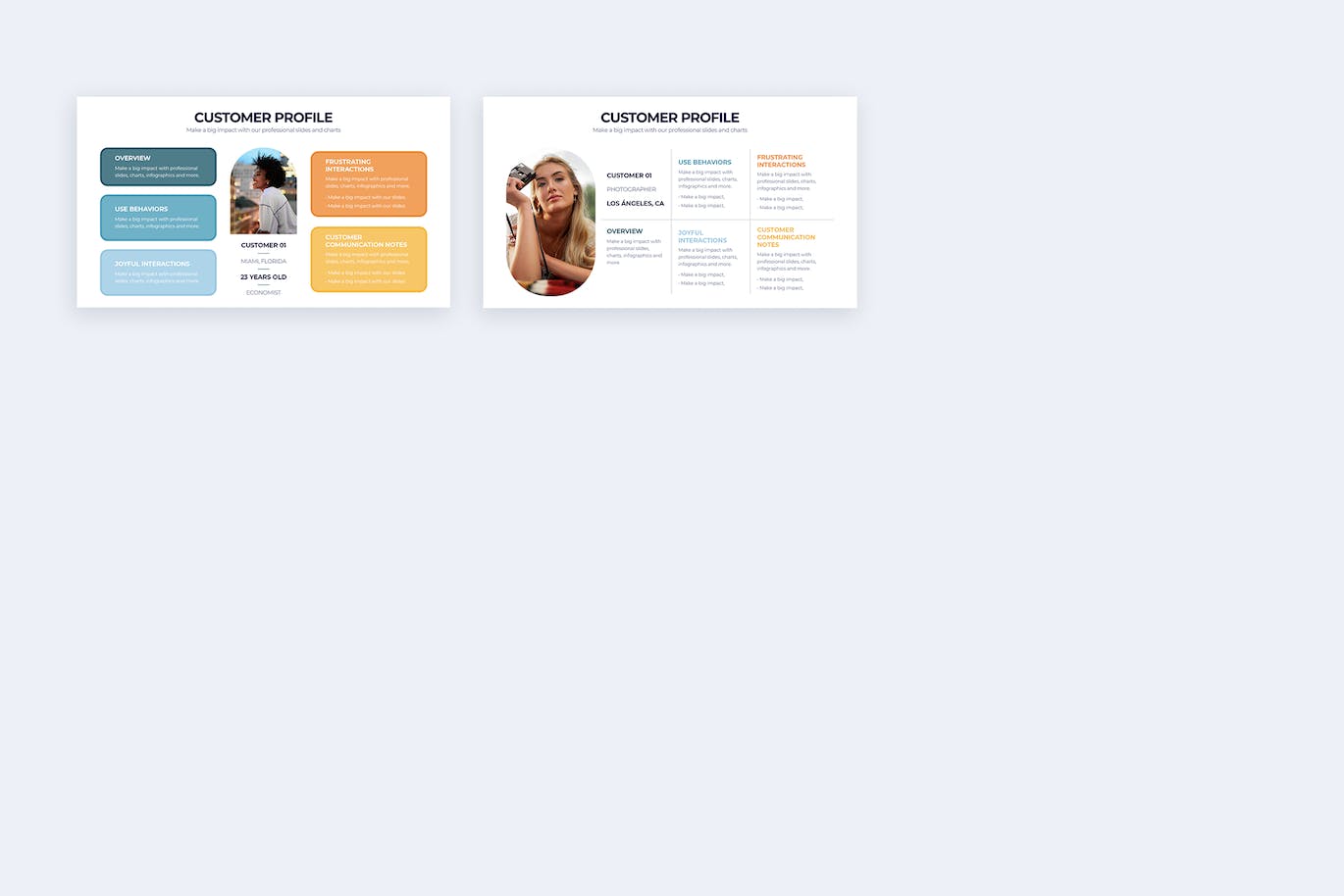 客户资料信息图表矢量模板 Business Customer Profile Illustrator Infographics 幻灯图表 第4张