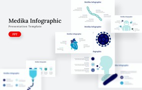 医疗信息图表PPT设计模板 Medika Infographic – Powerpoint Template