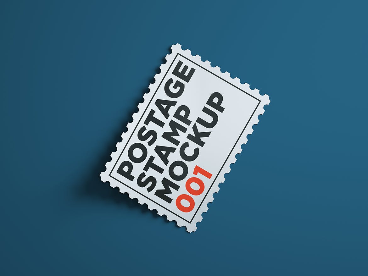 锯齿邮票图案Logo设计样机v1 Postage Stamp Mockup 001 样机素材 第4张