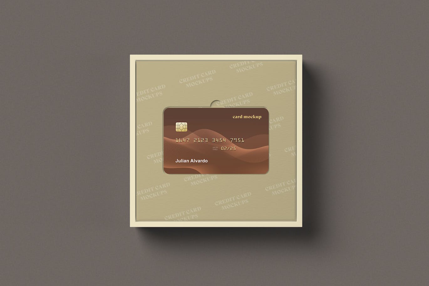 盒子信用卡设计展样机 Credit Card with Box Mockups 样机素材 第7张