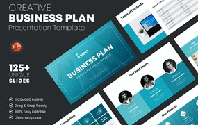 企业计划方案PPT演示幻灯片模板 Business Plan PowerPoint Template