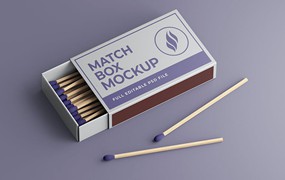 火柴纸盒设计样机 Match Box Mockup
