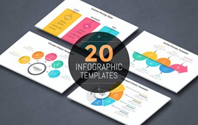 彩纸风格现代信息图表设计模板 20 Infographic Templates v.11