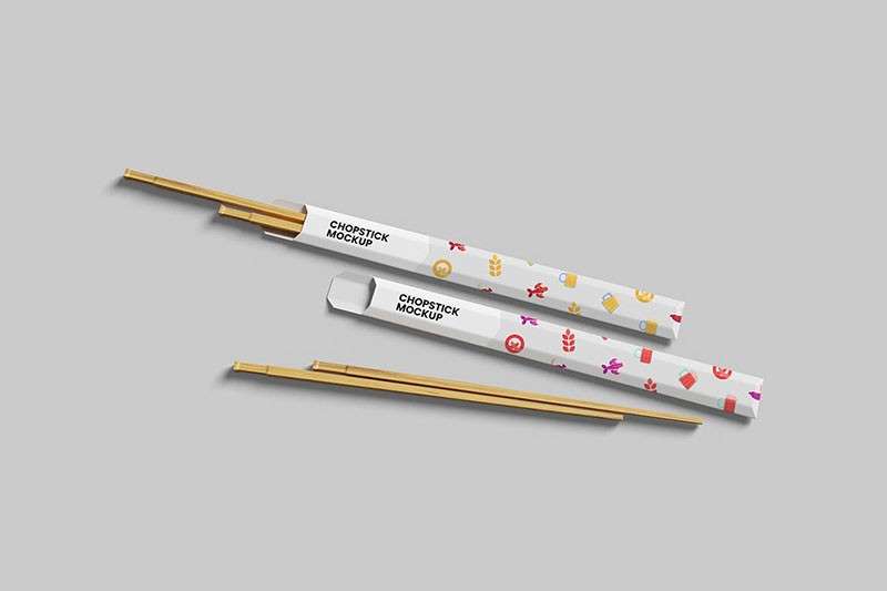 筷子包装设计展示样机PSD 样机素材 第4张