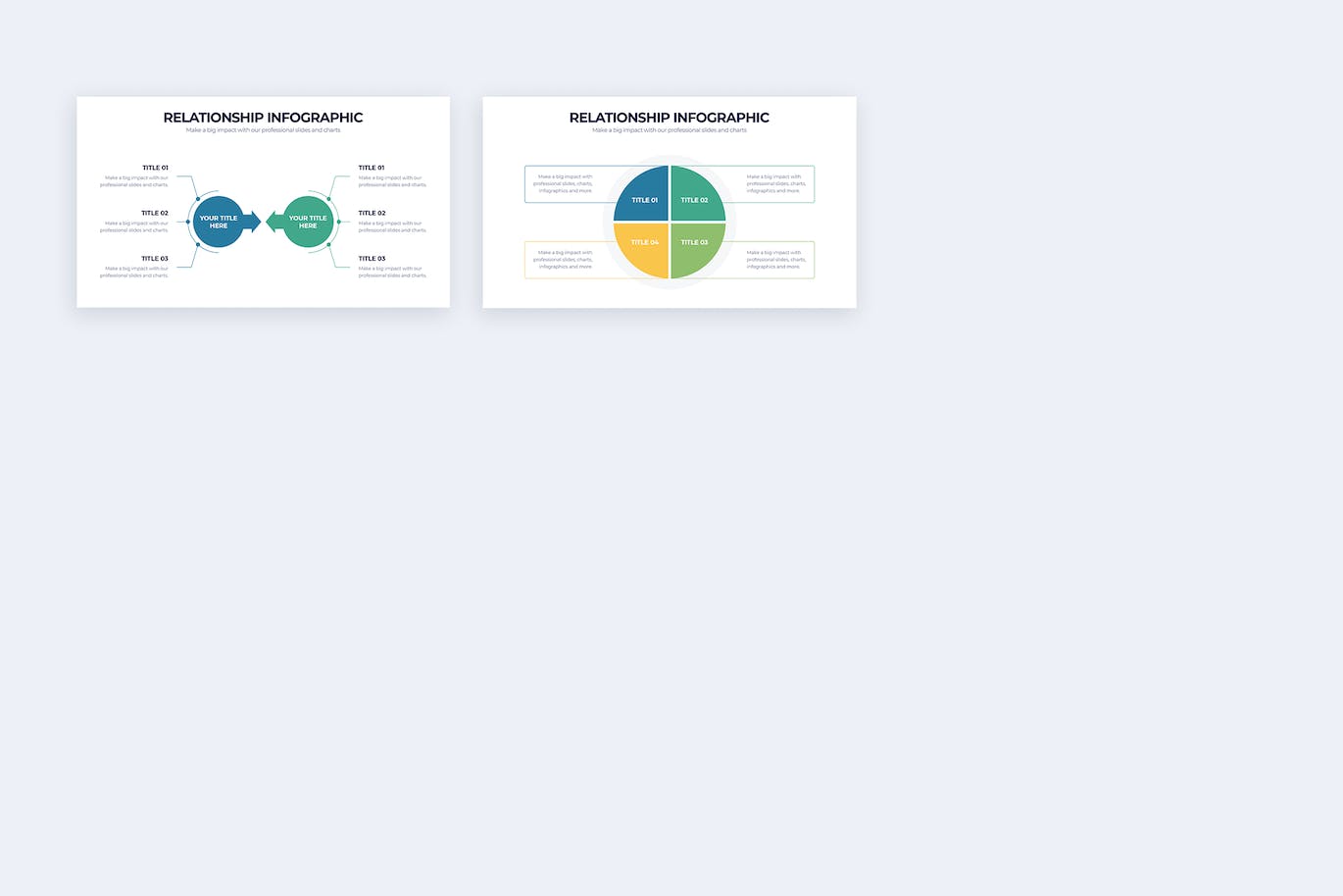 业务关系信息图表矢量模板 Business Relationship Illustrator Infographics 幻灯图表 第4张