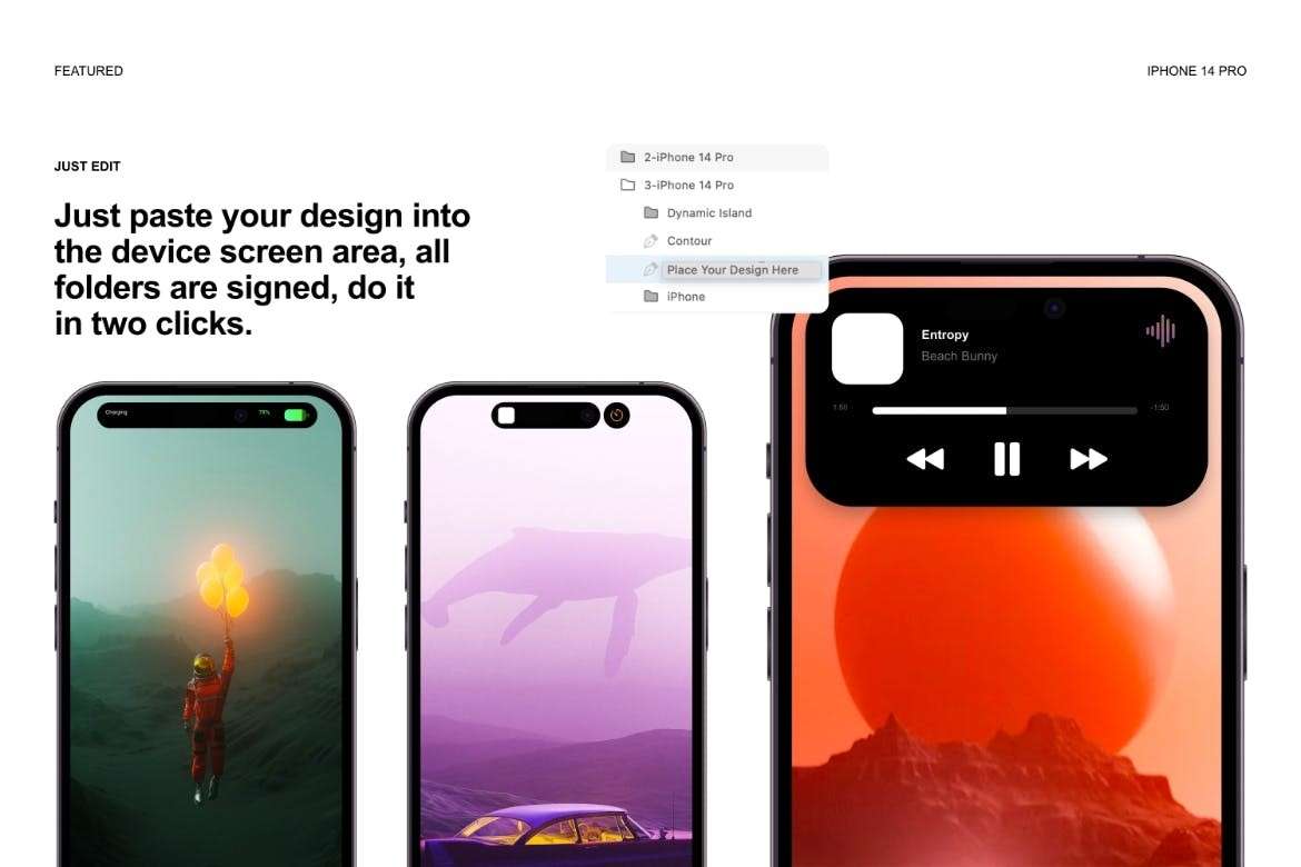 iPhone 14 Pro 灵动岛设计展示样机模板 样机素材 第4张