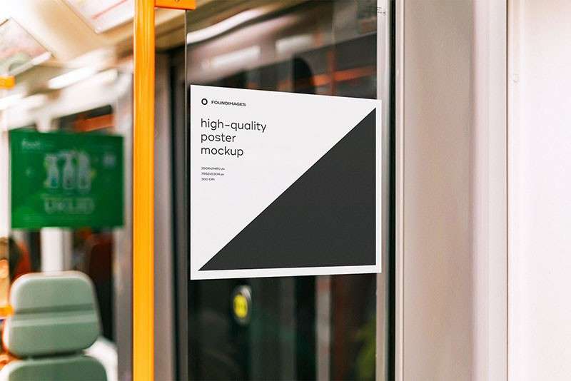 地铁站广告海报展示设计样机PSD模板 样机素材 第3张