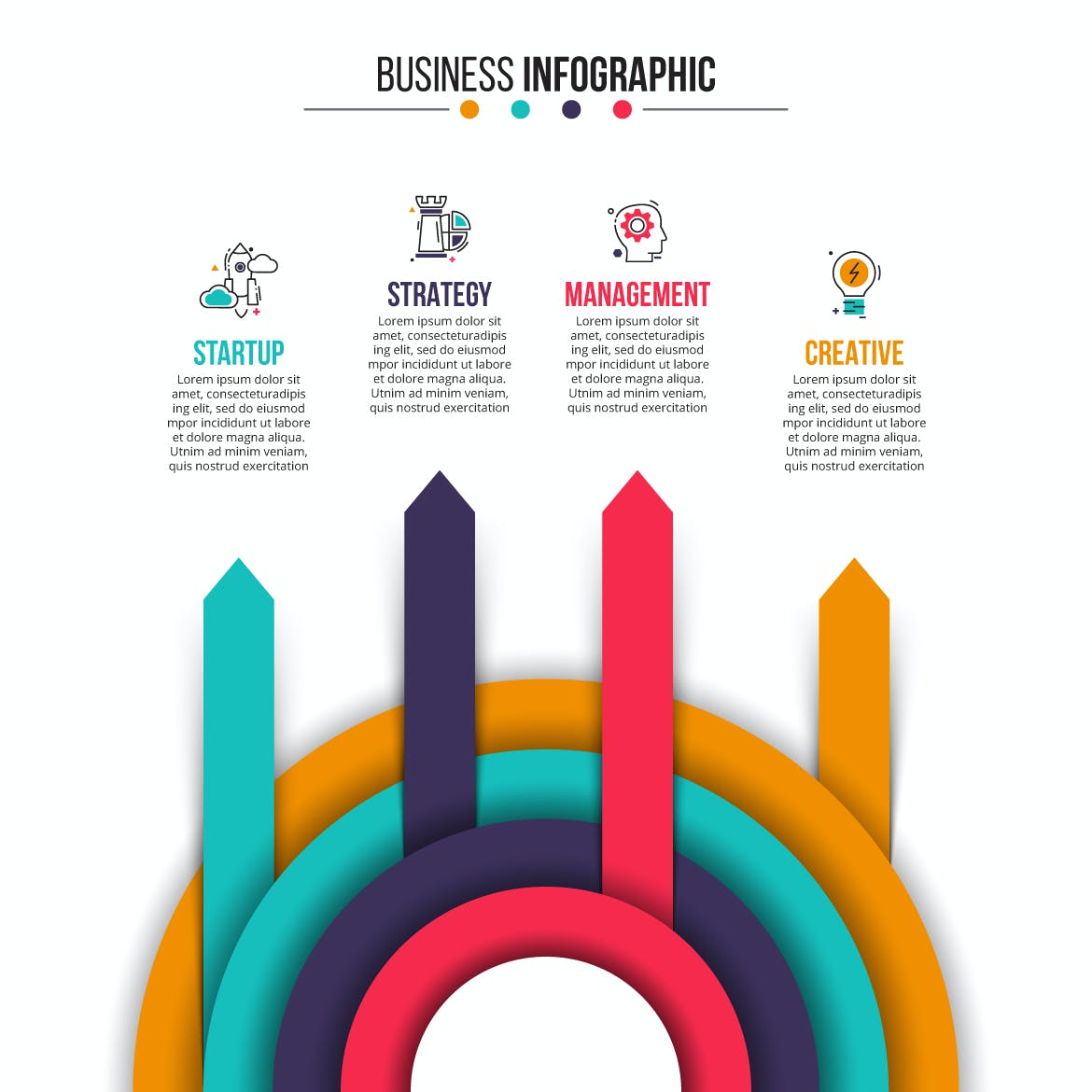 业务步骤信息图表元素集合 Business Infographics Elements Set 幻灯图表 第7张