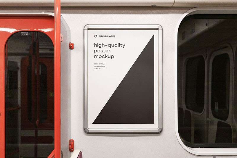 地铁站广告海报展示设计样机PSD模板 样机素材 第11张