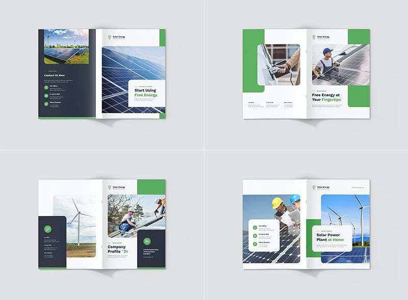 新能源企业画册InDesign设计模板 样机素材 第2张