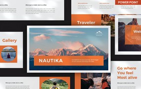 探险旅行Powerpoint模板下载 Nautika Adventure PowerPoint