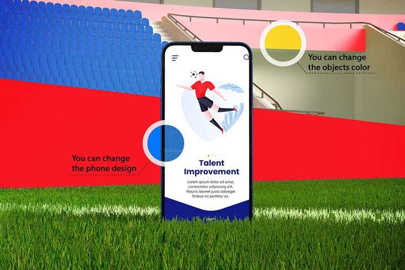 世界杯主题手机样机PSD模板 样机素材 第2张