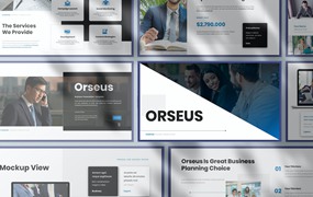 年终总结PowerPoint演示文稿模板 Orseus – Business Presentation PowerPoint Template