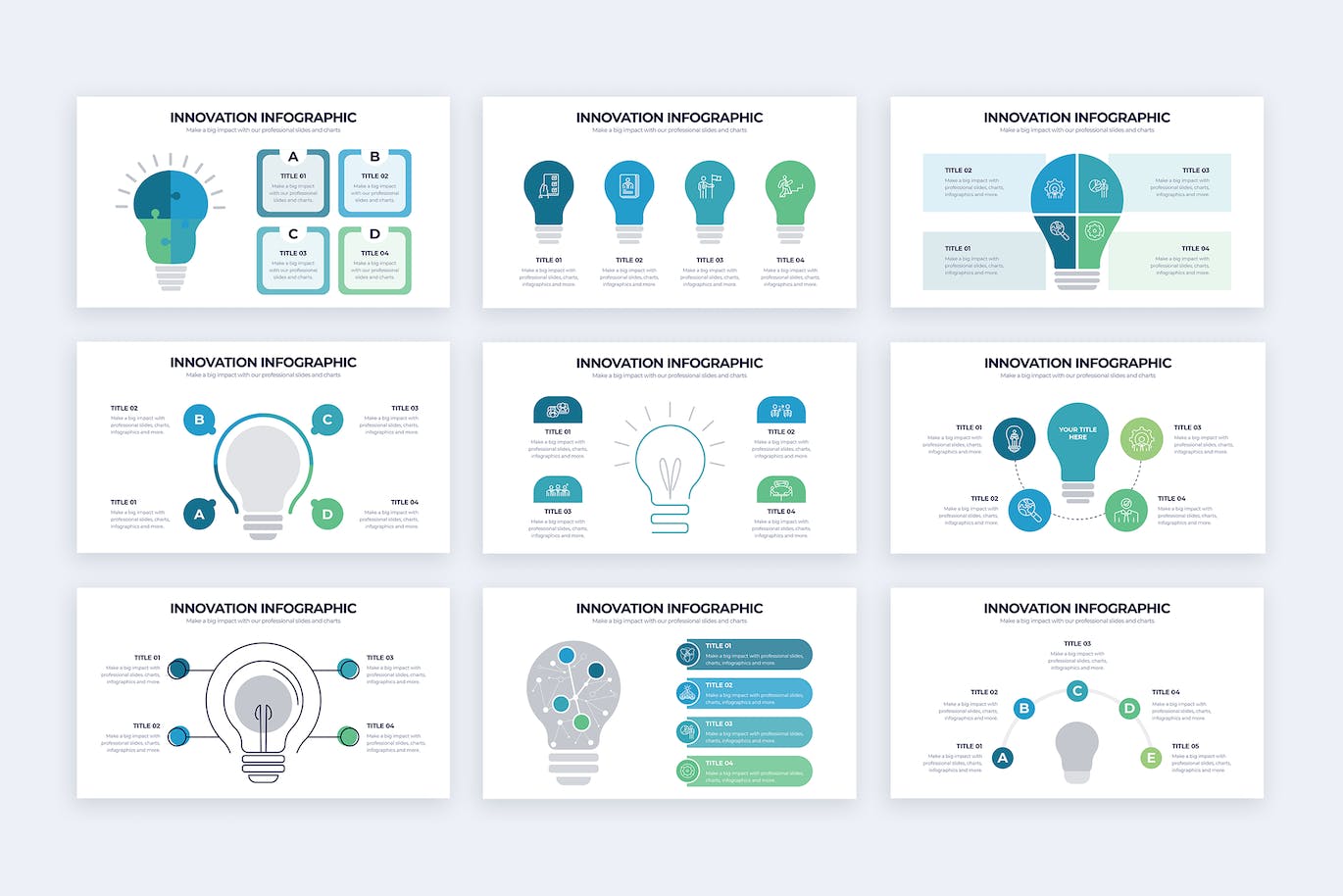 业务创新信息图表矢量模板 Business Innovation Slides Illustrator Infographic 幻灯图表 第2张