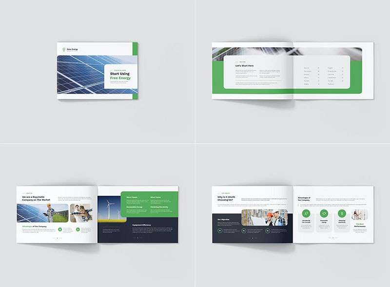 新能源企业画册InDesign设计模板 样机素材 第7张
