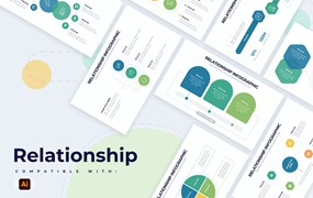 业务关系信息图表矢量模板 Business Relationship Illustrator Infographics