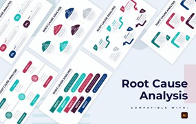 商业原因分析信息图表矢量模板 Business Root Cause Illustrator Infographics