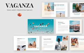 旅行社介绍PPT创意模板 Vaganza – Travel Agency PowerPoint Template