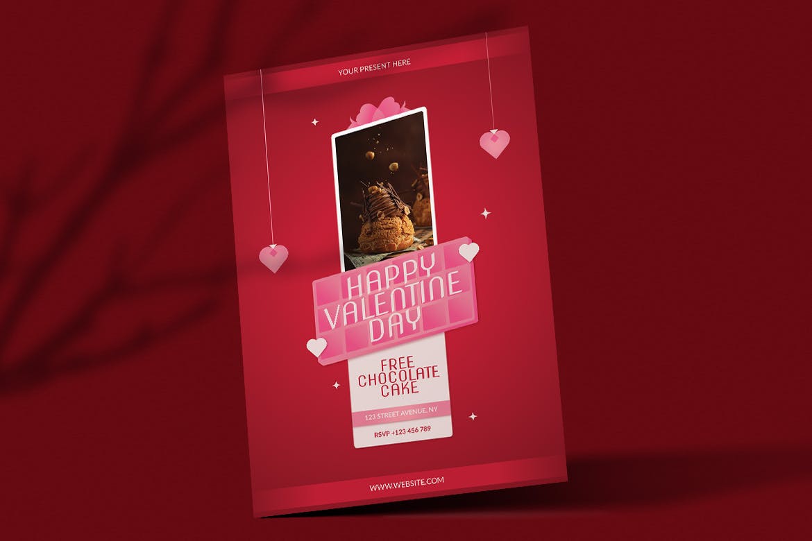 爱心情人节传单模板 Niken – Valentine’s Day Flyer 设计素材 第4张