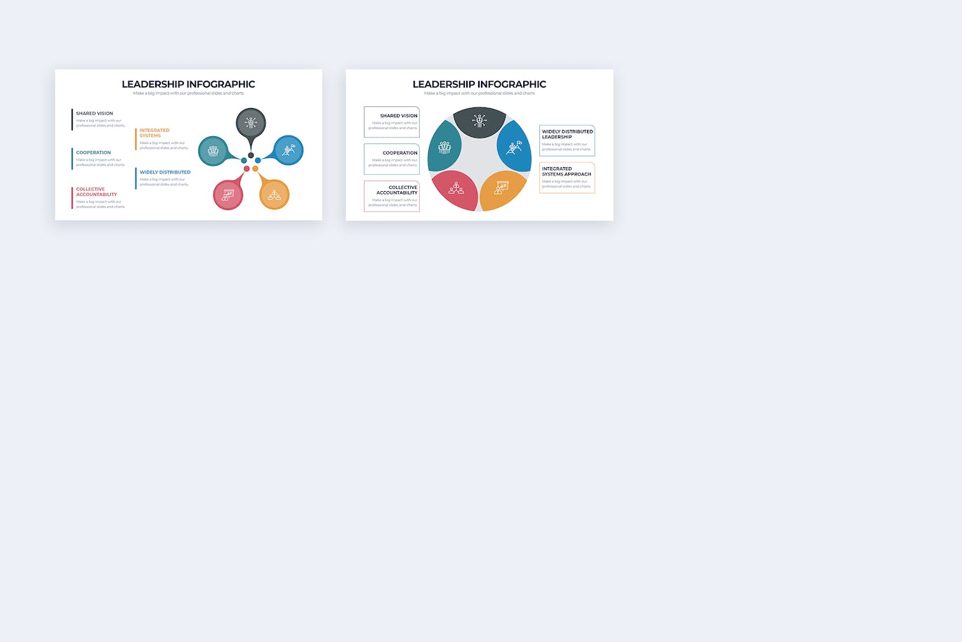 商业领导力信息图表矢量模板 Business Leadership Illustrator Infographics 幻灯图表 第4张