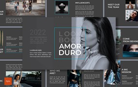时尚目录图册PPT幻灯片模板素材 Armor Duro – Lookbook Powerpoint Template