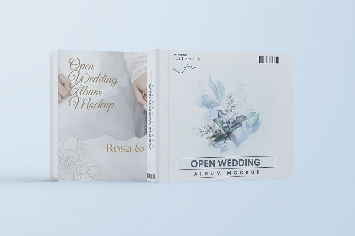 婚礼相册画册设计样机 Open Wedding Album Mockups 样机素材 第4张