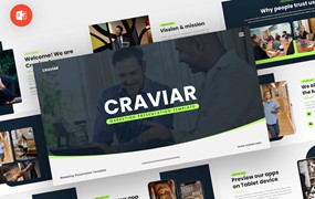市场营销PPT幻灯片模板 Craviar – Marketing Powerpoint Template