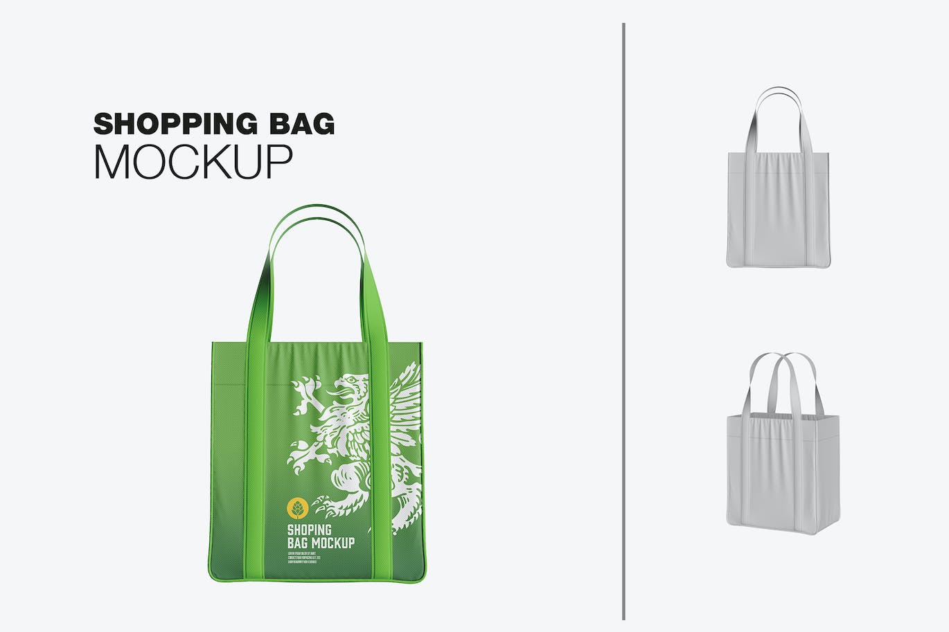 生态帆布袋包装Logo设计样机 Eco Canvas Bag Mockup 样机素材 第1张
