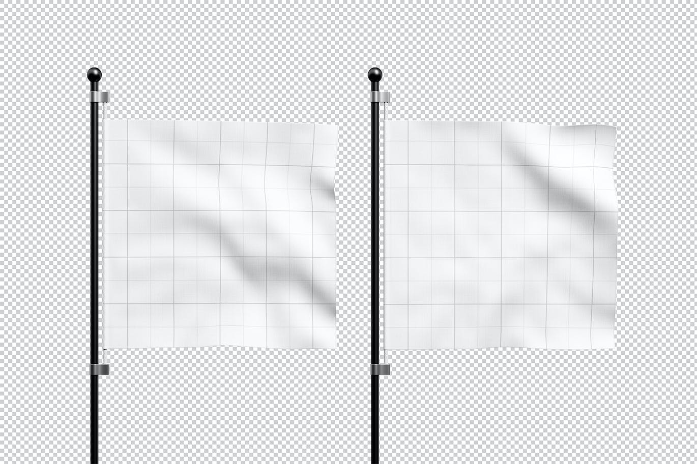 方形旗帜品牌设计样机 Square Flag Mockup 样机素材 第3张
