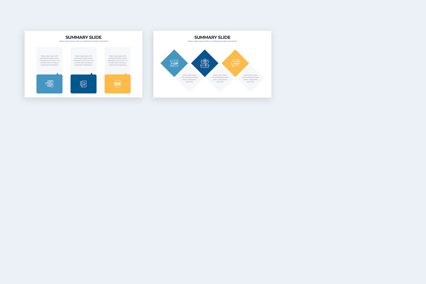企业总结信息图表矢量模板 Business Summary Slides Illustrator Infographics 幻灯图表 第4张