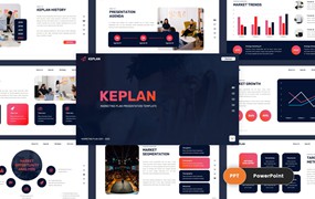 营销计划方案Powerpoint幻灯片模板 Keplan – Marketing Plan PowerPoint Template