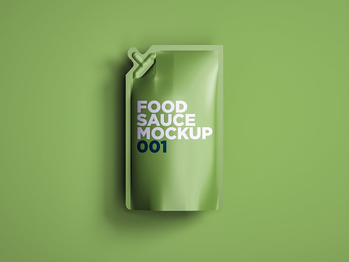 食品酱料袋包装设计样机v1 Food Sauce Mockup 001 样机素材 第2张