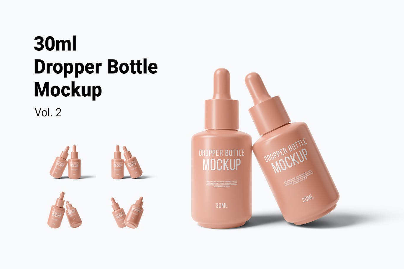 30ml滴管瓶包装设计样机v2 30ml Dropper Bottle Mockup Vol.2 样机素材 第1张