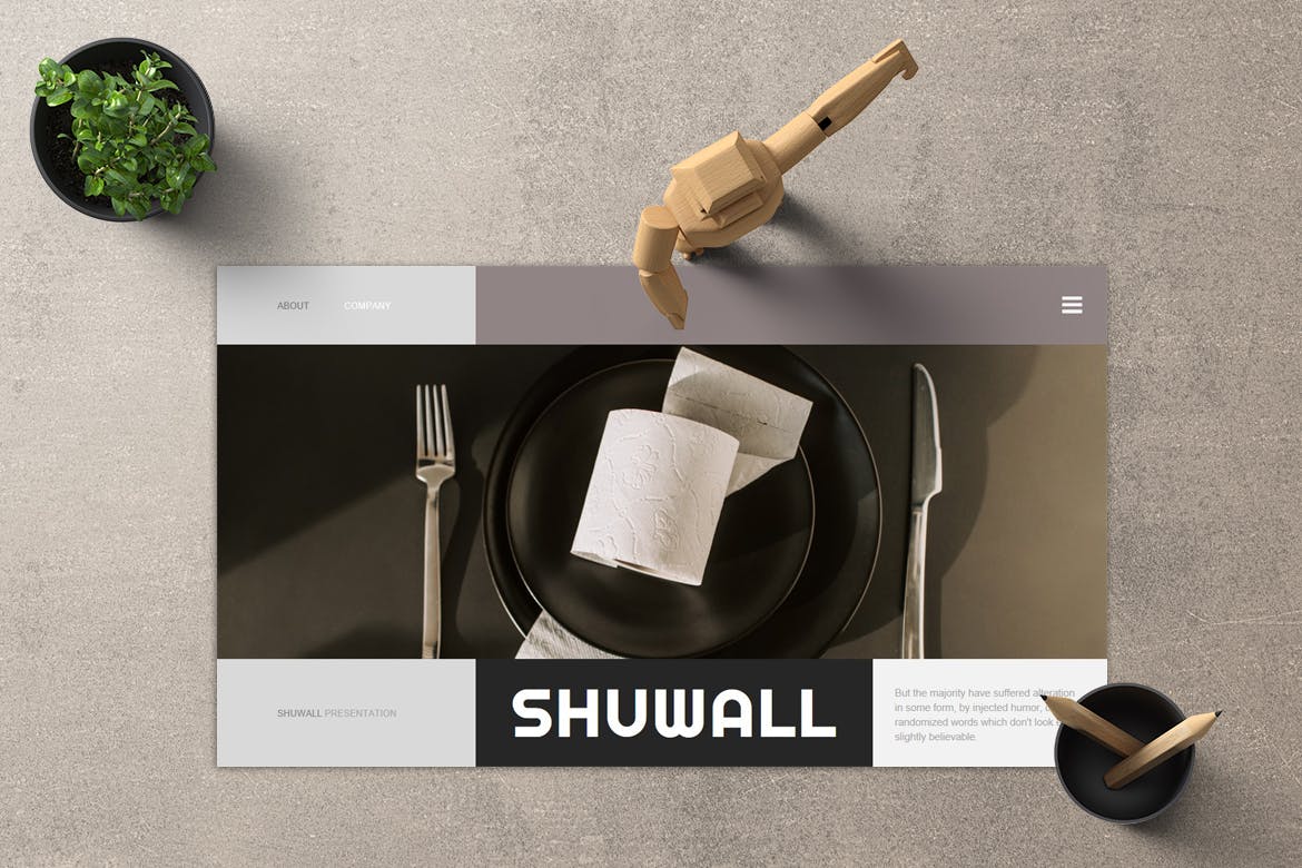 餐饮品牌推广PPT演示文稿 Shuwall – Powerpoint Template 幻灯图表 第3张