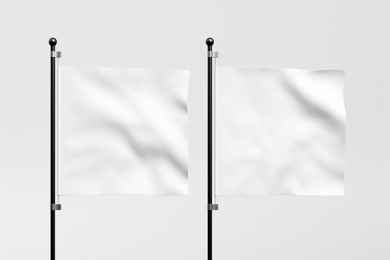 方形旗帜品牌设计样机 Square Flag Mockup 样机素材 第4张