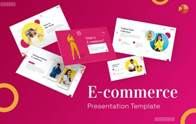 电子商务创意PPT模板下载 E-Commerce Creative PowerPoint Template