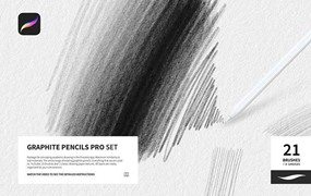21个速写素描铅笔Procreate笔刷